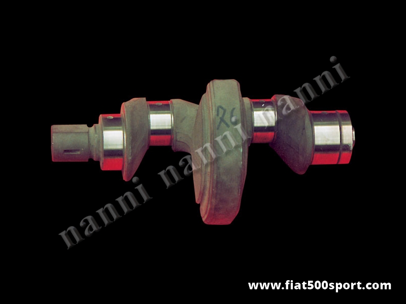 Art. 0290 - Crankshaft  Fiat 500 Fiat 126 Abarth original forged and balanced ,made of steel, with 76 mm stroke. - Crankshaft Fiat 500 Fiat 126 Abarth 695 original forged and balanced, made of steel, with 76 mm stroke.
