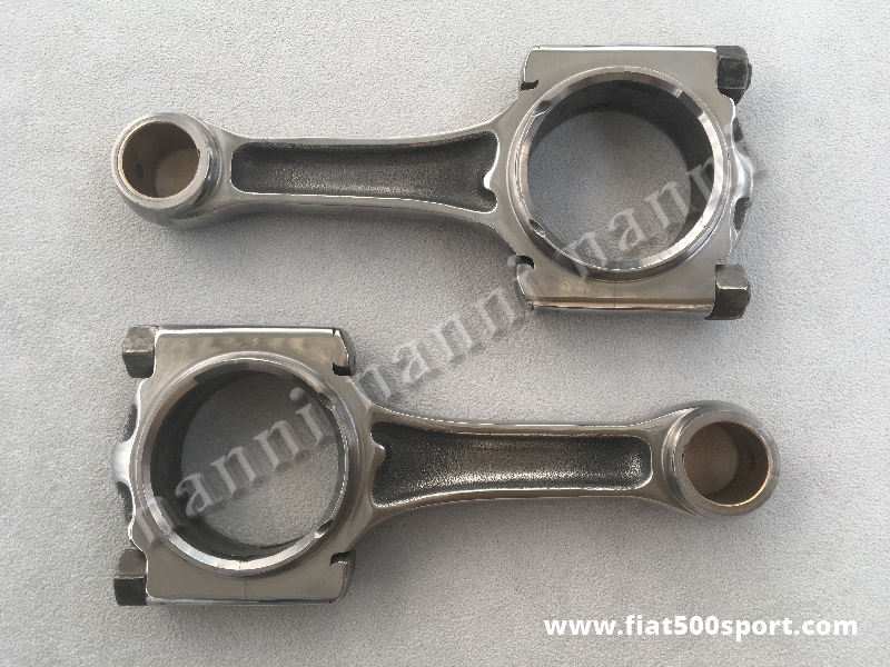 Art. 0293 - Conrods Fiat 500 Fiat 126 pair steel length 120 mm. (Complete set) - Conrods Fiat 500 Fiat 126 pair steel length 120 mm.  (Complete set).
