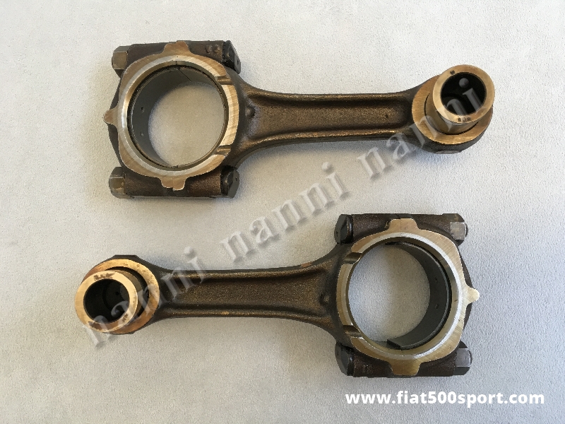 Art. 0293U - Bielle Fiat 500 Fiat 126 usate in acciaio lunghe 120 mm. - Coppia bielle Fiat 500 Fiat 126 in acciaio usate lunghe 120 mm. Occorre sostituire le boccole in bronzo.
Art. 0293U - Bielle Fiat 500 Fiat 126 usate in acciaio lunghe 120 mm. - Coppia bielle Fiat 500 Fiat 126 in acciaio usate lunghe 120 mm. Occorre sostituire le boccole in bronzo.