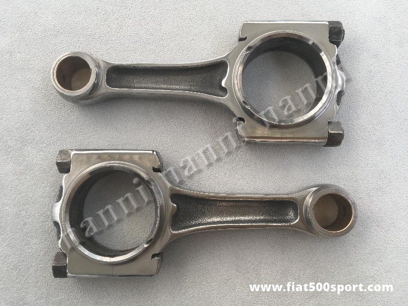 Art. 0294 - Conrods Fiat 500 Fiat 126 steel used 130 mm. lenght. - Fiat 500 Fiat 126 steel used conrods 130 mm. lenght. You need to change the bushings conrods. ( 2 pieces).
