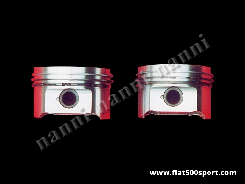 Art. 0294P - Pistoni stampati Fiat 500 diam. 67,4 499 cc. altezza di compressione 28 mm. con tacche per valvole - Serie Pistoni Fiat 500 stampati diam. 67,4 499 cc. altezza di compressione 28 mm. con tacche per valvole. Pistoni completi di fasce spinotto e anelli Seeger. Con questi pistoni occorrono le bielle da 130 mm. Art. 0293A.
 
