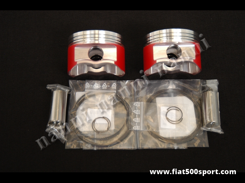 Art. 0295 - Pistoni  Fiat 500 Fiat 126 stampati diam. 73,5 mm. per cilindrata 595 cc. con altezza di compressione 28 mm. 38 mm. - Pistoni Fiat 500 Fiat 126 stampati diametro 73,5 mm. di altissima qualita’. Sono adatti alle competizioni più esasperate. Sono disponibili con le seguenti altezze di compressione 28 mm. 38 mm. Specificare nelle note quale altezza di compressione si desidera.
