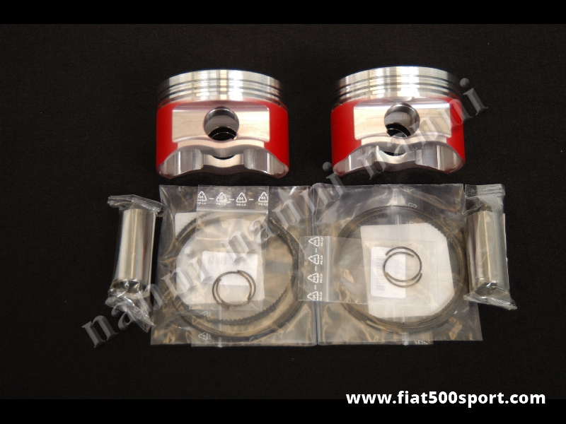 Art. 0295 - Pistons forged Fiat 500 Fiat 126 595 cc. diam. 73,5 mm. std. (complete set). - Forged pistons Fiat 500 Fiat 126 595 cc. diam. 73,5 mm. std.(complete set).
