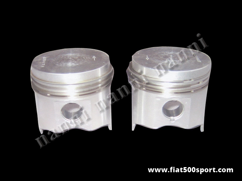 Art. 0302 - Pistons cast alloy set Fiat 500 F L diam. 67,4 mm. - Pistons cast alloy Fiat 500 F L diam. 67,4 (complete set).
