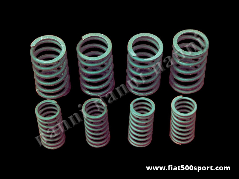 Art. 0371 - Springs valves Fiat 500 Fiat 126 reinforced set  inner-outer (8 pieces) NANNI . - Springs valves Fiat 500 Fiat 126 reinforced set inner-outer (8 pieces) NANNI.
