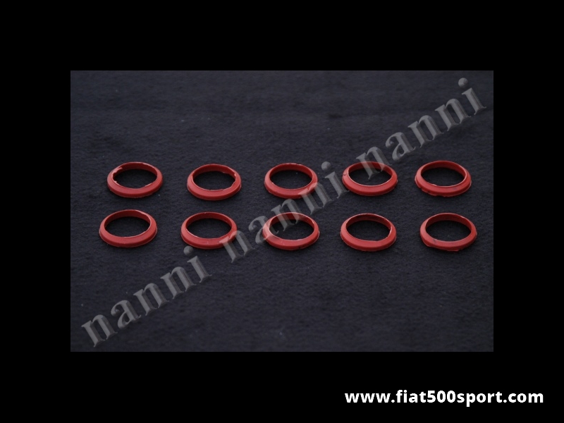 Art. 0387K - Silicon rubber rings Fiat 500 Fiat 126 Fiat Giardiniera for rod tappet set. - Silicon rubber rings Fiat 500 Fiat 126 Fiat Giardiniera for rod tappet set.
