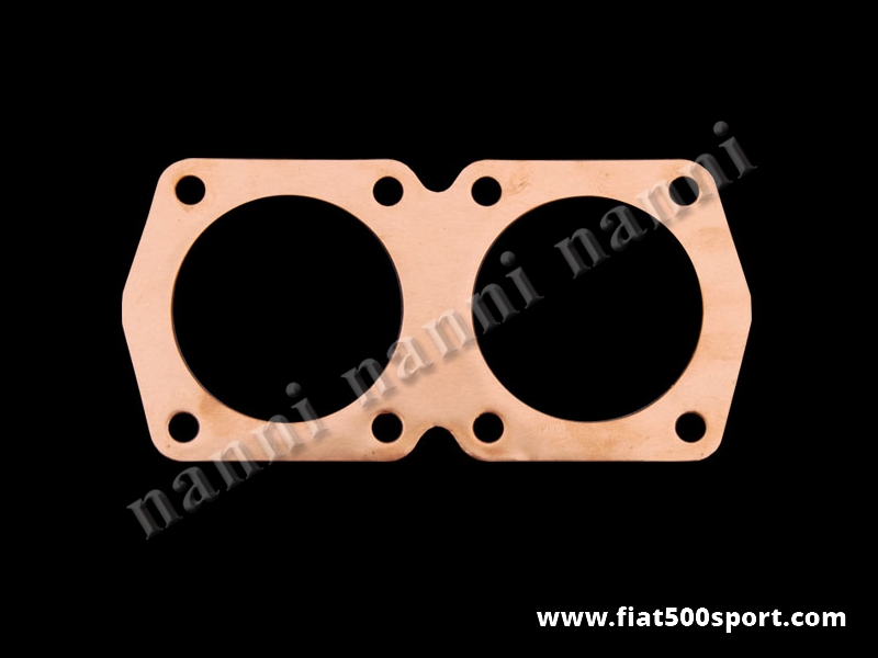 Art. 0420R - Head gasket Fiat 500 Fiat 126 NANNI copper for 595 cc. engine 73,5 mm bore, h. 6/10 mm. - Head gasket Fiat 500 Fiat 126 NANNI copper for 595 cc. engine 73,5 mm bore, h. 6/10 mm.
