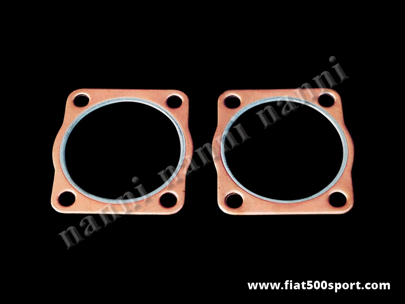 Art. 0430 - Head gasket Fiat 650 cc. engine 77 mm. bore, copper  h. 15/10 mm (2 pieces). - Head gasket Fiat 650 cc. engine 77 mm bore, copper H.15/10 mm (2 pieces).
