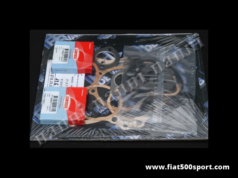 Art. 0438 - Gaskets engine Fiat 500 Fiat 126 unified set with oil seals. - Gaskets engine Fiat 500 Fiat 126 unified set with oil seals.
