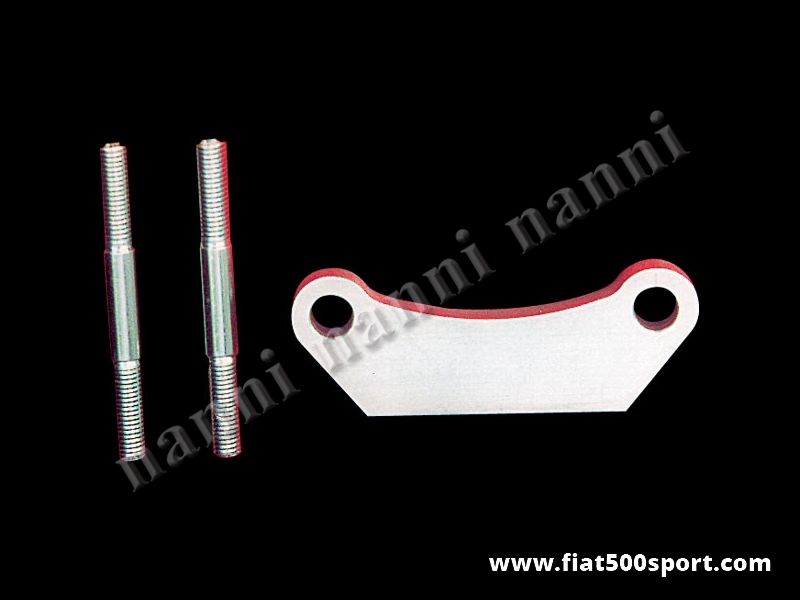 Art. 0446 - Plate alloy Fiat 500 Fiat 126 with stud bolts to lower the engine. - Alloy plate Fiat 500 Fiat 126 with stud bolts to lower the engine.
