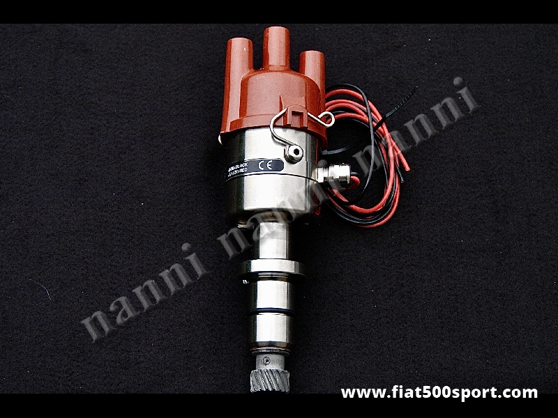 Art. 0447 - Spinterogeno Fiat 500 Fiat 126 nuovo con accensione elettronica senza bobina - Spinterogeno Fiat 500 Fiat 126 nuovo (tipo originale) con accensione elettronica interna.  Migliora le prestazioni del motore, aumenta la durata delle candele, diminuisce il consumo di carburante. Si utilizza la bobina originale ( se è in buone condizioni).
