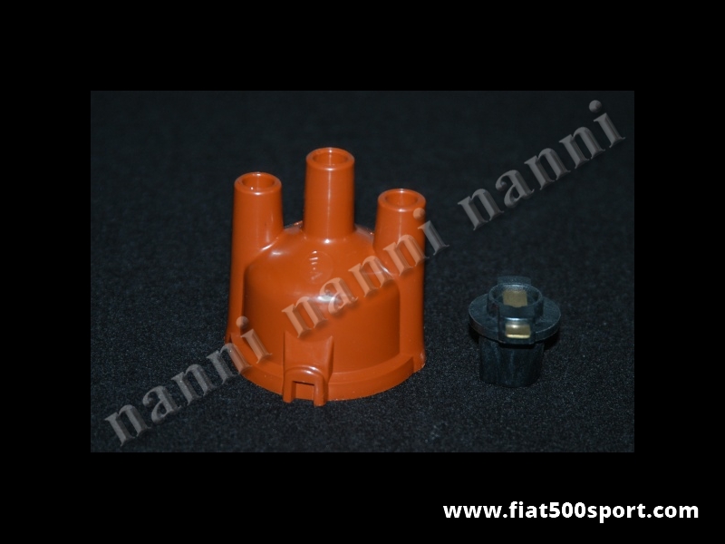 Art. 0447K - Fiat 500 Fiat 126 distributor cap and rotor arm for our electronic ignition art. 0447 - Fiat 500 Fiat 126  distributor cap and rotor arm for our electronic ignition art. 0447.
