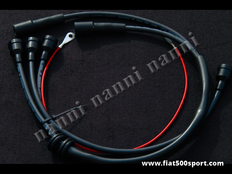 Art. 0447V - Fiat 500 Fiat 126 silicone spark plugs leads set. - Fiat 500 Fiat 126 silicone spark plugs leads set.
