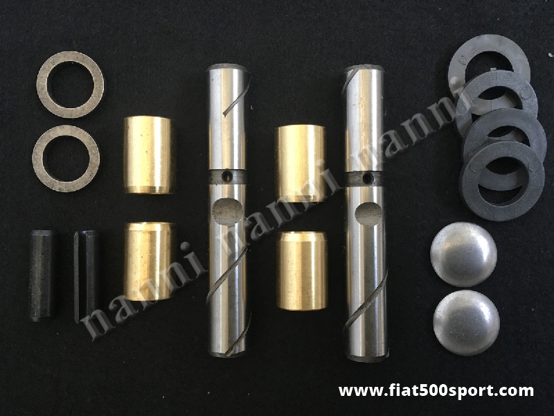 Art. 0463 - Revisione perni fusi Fiat 500 F L R con boccole in bronzo. - Revisione perni fusi Fiat 500 F L R con boccole in bronzo. Kit completo.
