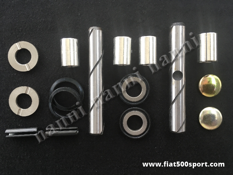 Art. 0464 - Revisione Fiat 126  perni fusi con boccole in acciaio autolubrificante. - Revisione Fiat 126 dei perni fusi con boccole in acciaio autolubrificante. Kit completo.
