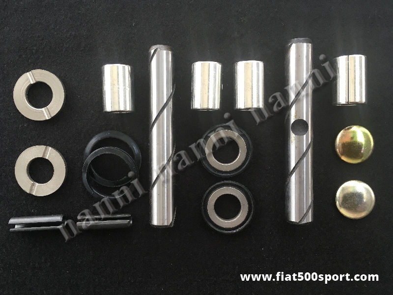 Art. 0464 - Revisione perni fusi Fiat 500 Fiat 126, Kit completo con boccole in acciaio. - Kit per revisionare i perni fusi Fiat 500 e Fiat 126 completo con boccole in acciaio

