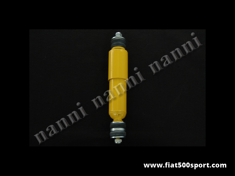 Art. 0471 - Ammortizzatore Fiat 500 Fiat  126 posteriore a doppio effetto rinforzato stradale (completo di gommini e piastrine in acciaio). - Ammortizzatore Fiat 500 Fiat 126 Fiat Giardiniera posteriore a doppio effetto rinforzato stradale (completo di gommini e piastrine in acciaio). Per una vettura occorrono 2 pezzi.
