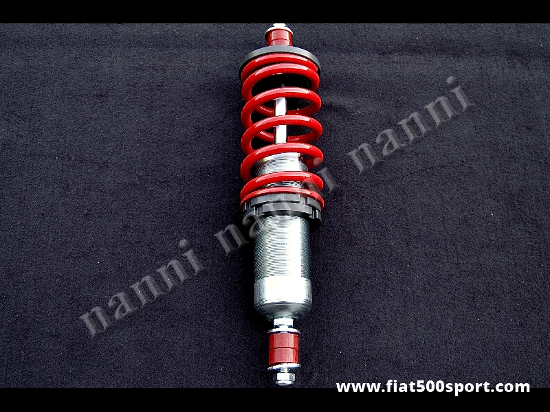 Art. 0473C - Ammortizzatore Fiat 500 Fiat 126 Fiat Giardiniera anteriore nuovo a gas a doppio effetto regolabile in taratura con molla da competizione (per tirante 0474) - Ammortizzatore Fiat 500 Fiat 126 Fiat Giardiniera nuovo anteriore a gas a doppio effetto, regolabile in taratura con molla da competizione (con il tirante 0474 occorrono 2 ammortizzatori). Tenendo fermo lo stelo e ruotando il corpo in senso orario si può indurire la taratura.
 
 
