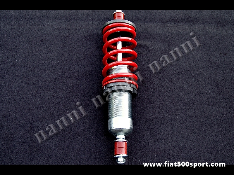 Art. 0473C - Shock absorber Fiat 500 Fiat 126 Fiat Giardiniera front with gas adjustable with racing spring (for axle 0474) - Shock absorber Fiat 500 Fiat 126 Fiat Giardiniera front, adjustable, with gas and SPRING for racing use. ( for our axle 0474  need 2 shock absorbers).
