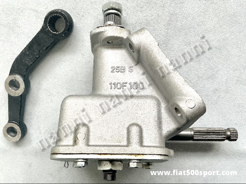 Art. 0489B - Scatola guida Fiat 500, Fiat Giardiniera NUOVA a vite e rullo con rapporto originale Fiat. - Scatola guida Fiat 500 Fiat Giardiniera NUOVA a vite e rullo con rapporto ORIGINALE Fiat.
