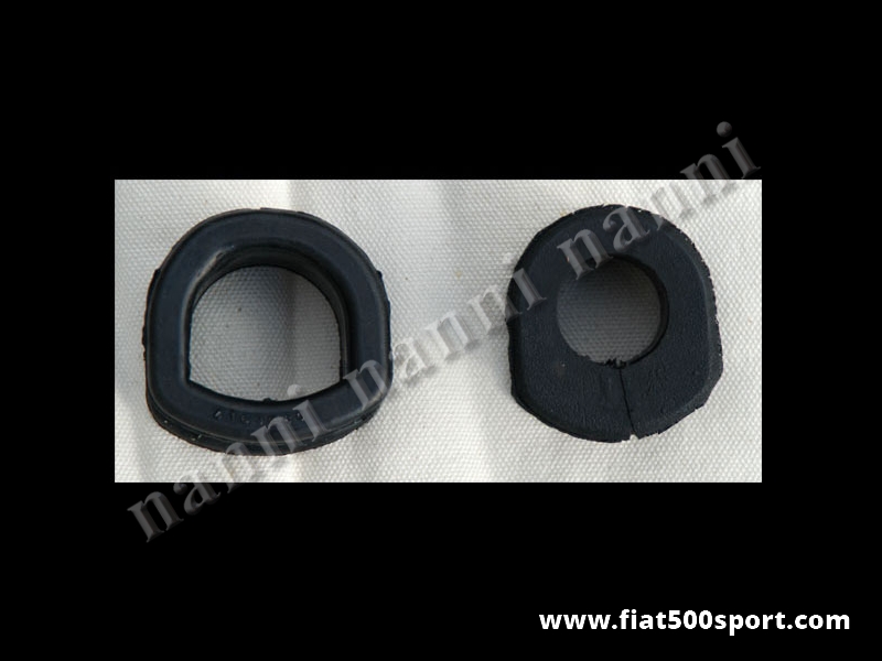 Art. 0494 - Gommini Fiat 126 per supporti scatola sterzo art.0492 - Gommini Fiat 126 per supporti scatola sterzo art.0492. Kit completo di 2 pezzi.
