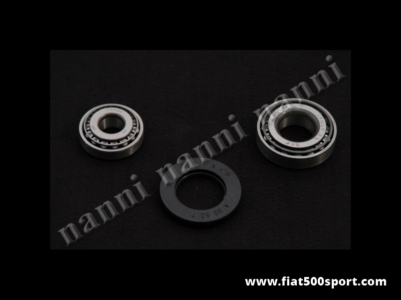 Art. 0496C - Cuscinetti Fiat 126 Personal ruota anteriore con paraolio. - Cuscinetti Fiat 126 Personal per la ruota anteriore con paraolio. Kit completo per 1 ruota.
