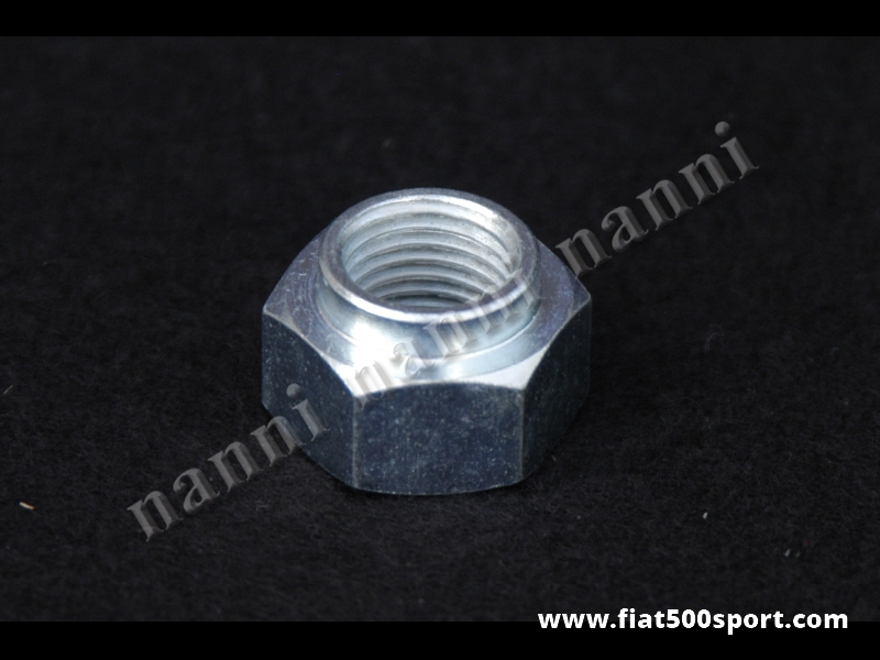 Art. 0496E - Nut Fiat 500 Fiat 126, Giardiniera for stub axle assembly with right thread. - Nut for stub axle assembly  Fiat 500 Fiat 126, Giardiniera with right thread.
