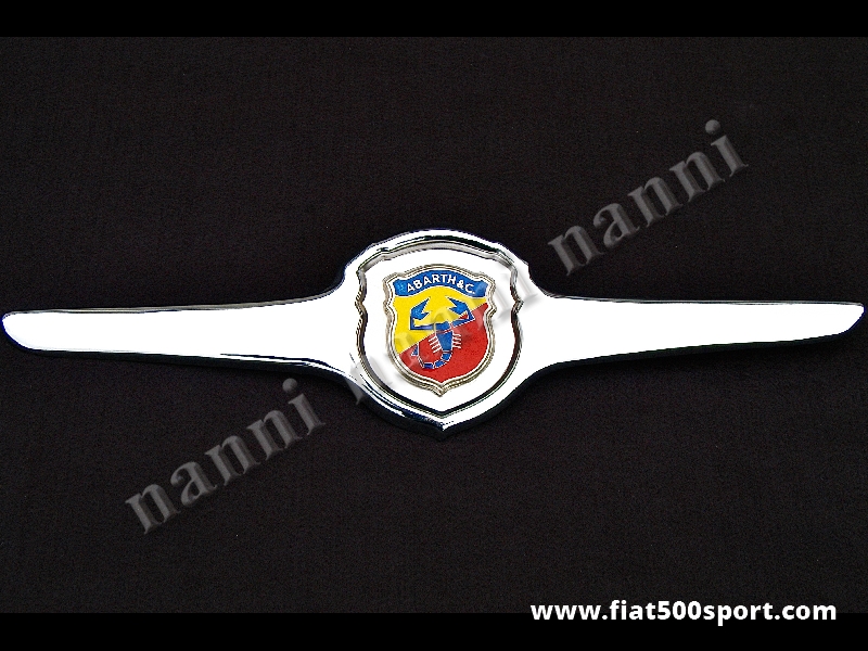 Art. 0501 - Fiat 500 L R Abarth original front grille chromed (closed sun ray) - Fiat 500 L R  Abarth original front grille chromed (closed sun ray) with the rubber gasket.
