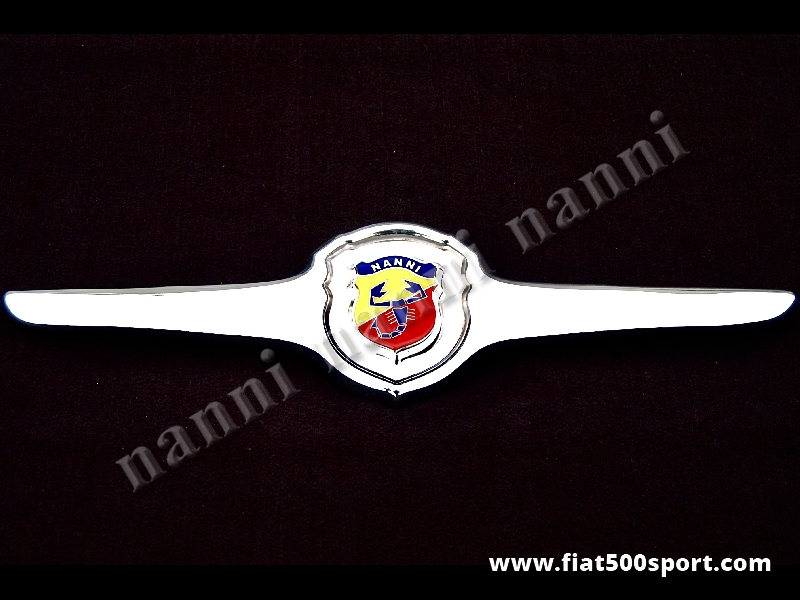 Art. 0501N - Fiat 500 F L R NANNI original front grille chromed. - Fiat 500 F L R NANNI original front grille chromed with the rubber gasket.
