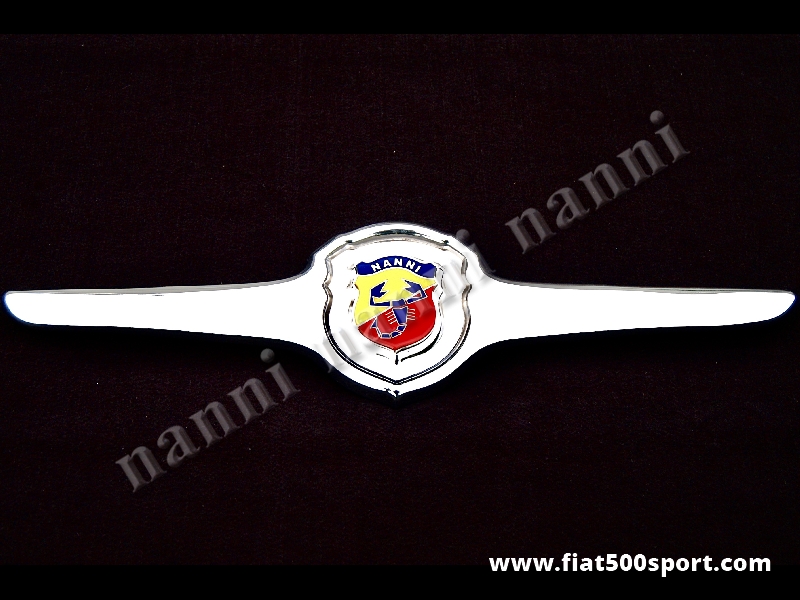 Art. 0501N - Mascherina NANNI in acciaio cromato completa di stemma. - Mascherina NANNI in acciaio cromato, completa di stemma, guarnizione e dadi. La nostra mascherina e’ arcuata per appoggiare perfettamente alla calandra frontale 500 F L R. Guarnizione di gomma in dotazione assieme a dadi e rondelle.
Art. 0501N - Mascherina NANNI in acciaio cromato completa di stemma. - Mascherina NANNI in acciaio cromato, completa di stemma, guarnizione e dadi. La nostra mascherina e’ arcuata per appoggiare perfettamente alla calandra frontale 500 F L R. Guarnizione di gomma in dotazione assieme a dadi e rondelle.