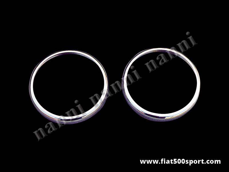 Art. 0505 - Cornici faro Fiat 500 sportive in alluminio CROMATO.(non arrugginiscono mai) - Cornici faro Fiat 500 F L R sportive in alluminio CROMATO (non arrugginiscono mai). Kit 2 pezzi.
Art. 0505 - Cornici faro Fiat 500 sportive in alluminio CROMATO.(non arrugginiscono mai) - Cornici faro Fiat 500 F L R sportive in alluminio CROMATO (non arrugginiscono mai). Kit 2 pezzi.