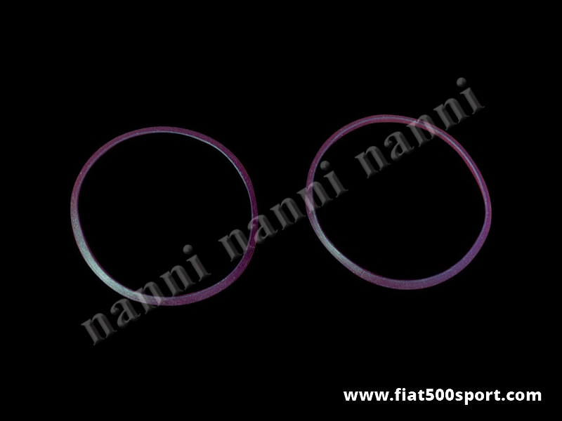 Art. 0506 - Fiat 500 F L R rubber rings set  for headlight. - Fiat 500 F L R rubber rings set  for headlight.

