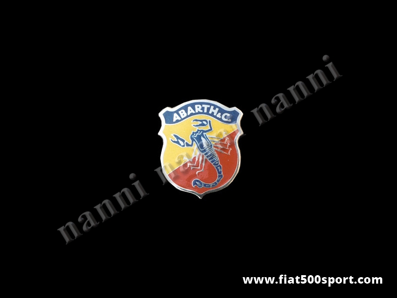 Art. 0510 - Abarth 595 Abarth 695 front enamel  emblem first series 70 mm high. - Abarth 595 Abarth 695 front enamel emblem first series 70 mm high.
