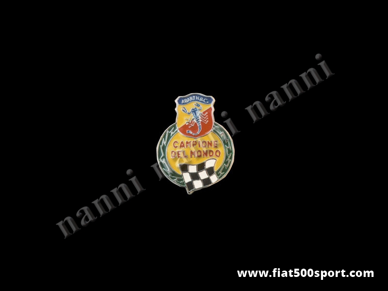 Art. 0515 - Abarth enamel emblem “campione del mondo” - Abarth enamel emblem “campione del mondo”
