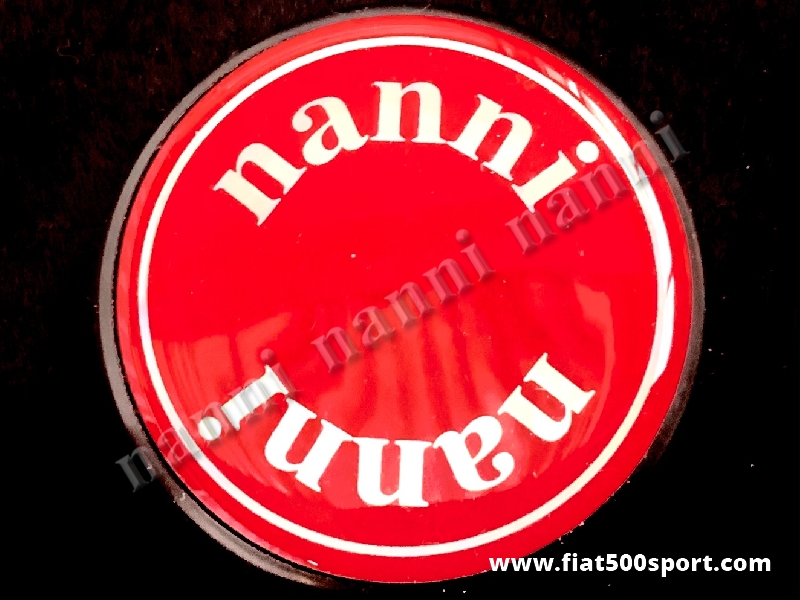 Art. 0525N - Cap emblem NANNI (plastic) diameter 55 mm. for light alloy wheels - NANNI plastic cap emblem diameter 55 mm. for light alloy wheels with central hole diam. 43 mm.
