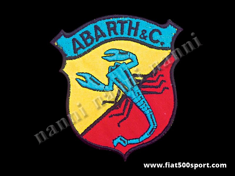 Art. 0527 - Full colour Abarth embroidered jacket patch h. 100 mm - Full colour Abarth embroidered jacket patch h. 100 mm
