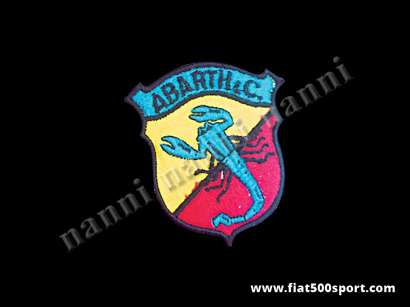 Art. 0529 - Full colour Abarth embroidered jacket patch h. 67 mm - Full colour Abarth embroidered jacket patch h. 67 mm
