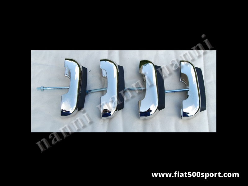 Art. 0542 - Rostri gommati Fiat 500 per paraurti. - Serie rostri gommati Fiat 500 Giannini per paraurti. Kit completo.
