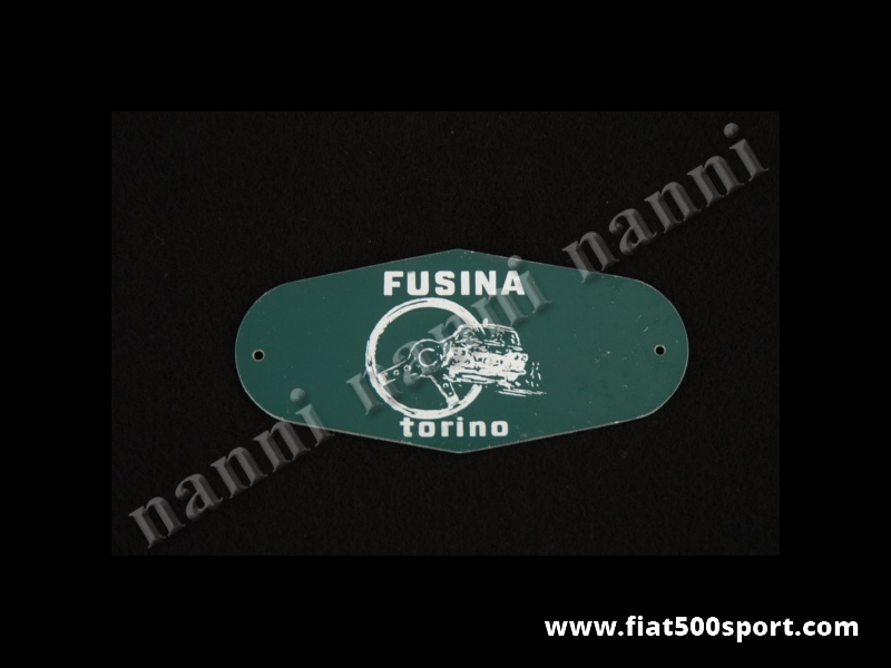 Art. 0544 - Original Fusina aluminium plate for seats. - Original Fusina aluminium plate for seats.

