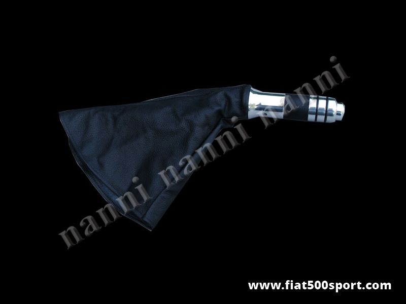 Art. 0545 - Fiat 500 Fiat 126 hand brake lever black leather cover. - Fiat 500 Fiat 126 hand brake lever black leather cover.
