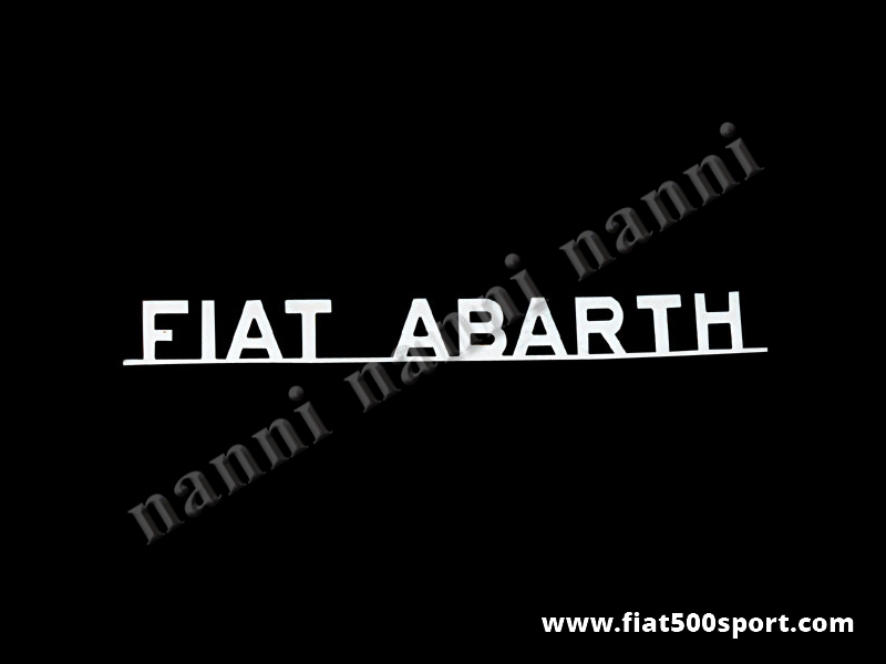 Art. 0558 - Fiat Abarth chromed  logo on bar, length 210 mm. - Chromed logo “Fiat Abarth” on bar, length 210 mm.
