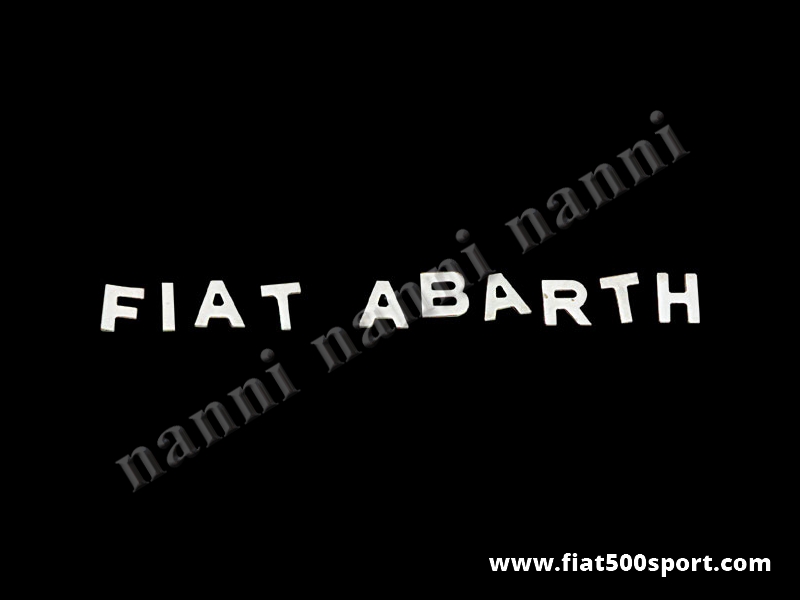 Art. 0559 - Fiat Abarth chromed  logo with separate letters, 19 mm high. - Chromed logo “Fiat Abarth” with separate letters, 19 mm high.
