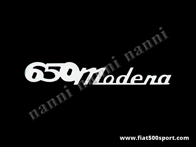Art. 0575 - Giannini  650 Modena chromed logo for rear engine hood. - Giannini 650 Modena chromed logo for rear engine hood.
