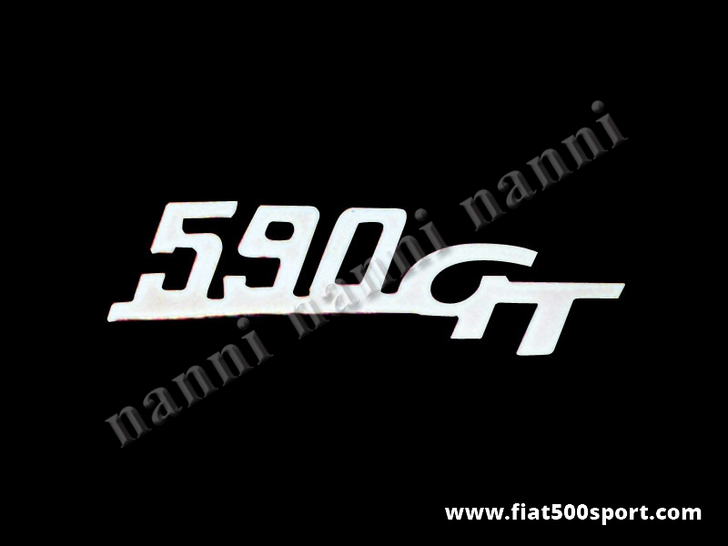 Art. 0579 - Giannini  590 GT  chromed logo for dashboard. - Giannini 590 GT chromed logo for dashboard.
