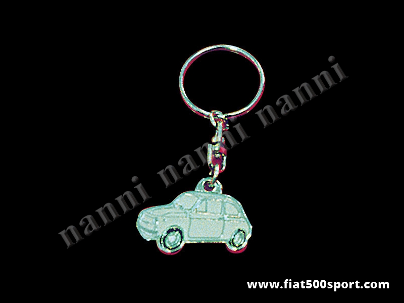 Art. 0615 - Fiat 500 enamel emblem key ring, many colours. - Fiat 500 enamel emblem key ring, many colours.
