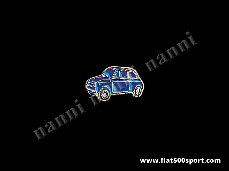 Art. 0620blu - Spilla Fiat 500 smaltata, blu - Spilla 500 smaltata, blu
