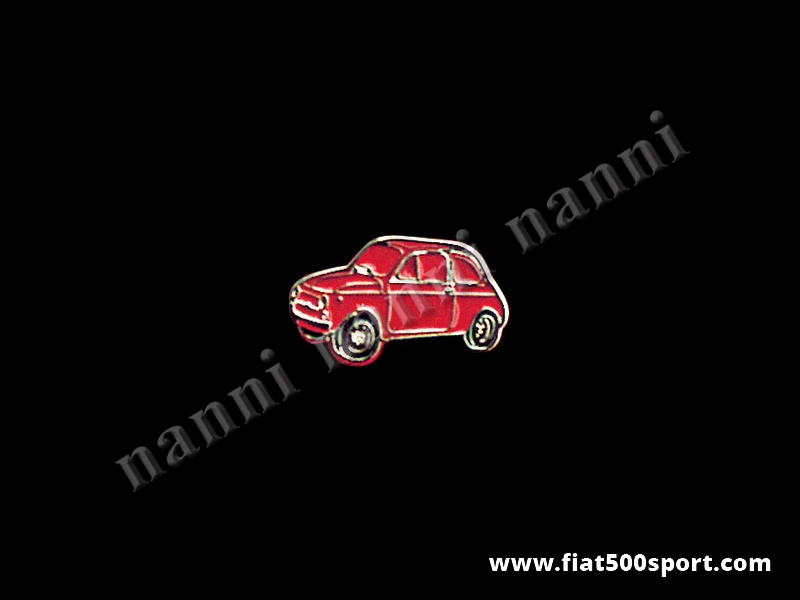 Art. 0620red - Spilla Fiat 500 smaltata, rosso - Spilla 500 smaltata, rosso
