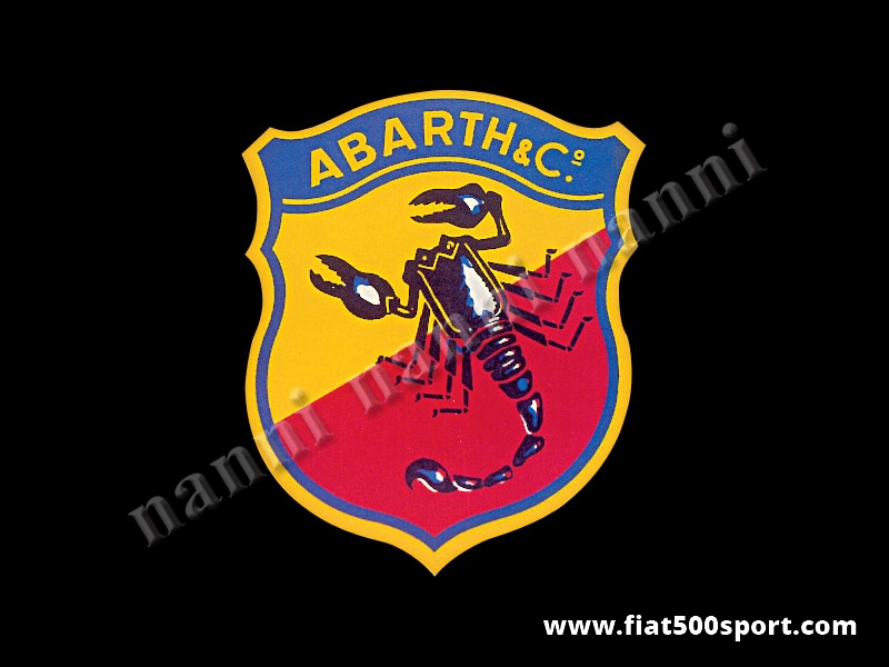 Art. 0636 - Abarth emblem water transfer, 98 mm. high. - Abarth emblem water transfer, 98 mm. high.
