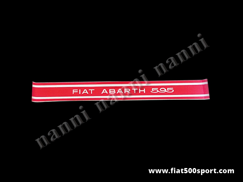 Art. 0640 - Fiat Abarth 595  side decals. Red over transparent (4 pieces) - Fiat Abarth 595 side decals. Red over transparent (4 pieces).
