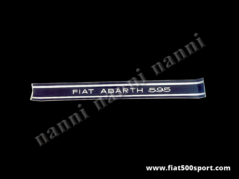 Art. 0641 - Fiat Abarth 595  side decals. Black over transparent (4 pieces) - Fiat Abarth 595 side decals. Black over transparent (4 pieces).
